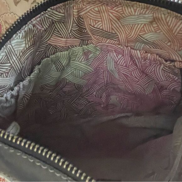 The Sak Kendra Cream Brown & Black Leather Crossbody Bag Shoulder Purse Top Zip - Picture 10 of 11